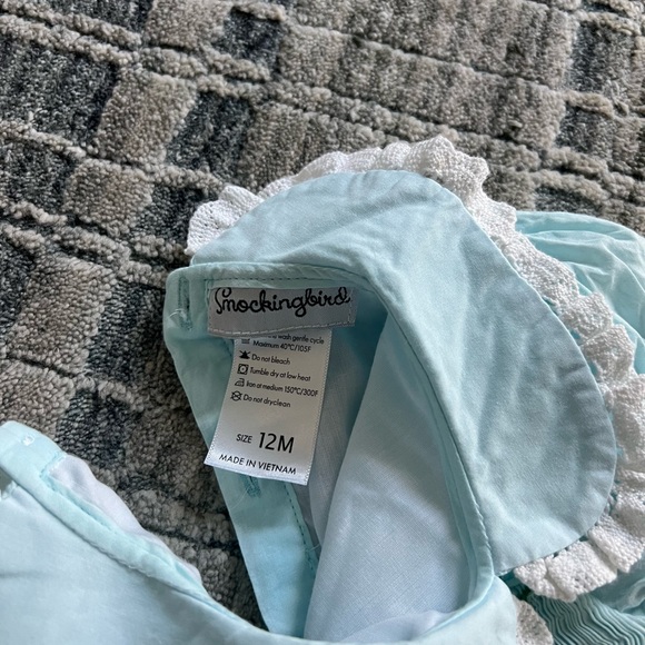 Girls Easter / Bunny Smock Bubble- Smockingbird 12mos - Picture 2 of 2